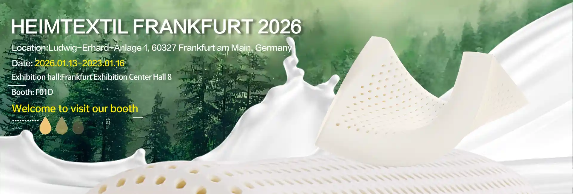 Preparat per a la Fira Internacional del Tèxtil per a la Llar i el Comercial 2026? Visiteu Jiasheng Latex a F01D